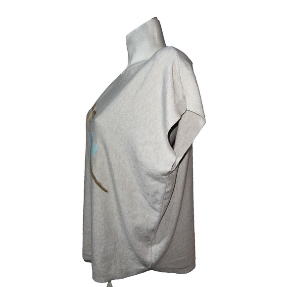 Top Women's Size XL/1X Beige Firefly Drop Sleeve Knit Pullover Shirt Blouse Soft - Picture 4 of 7